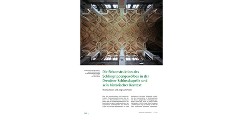 2020   Rekonstruktion des Schlingrippengewölbes in der Dresdner Schlosskapelle und sein historischer Kontext